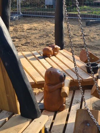 Spielplatz Spielgerat Biber Holzfiguren Spielanlage 4834