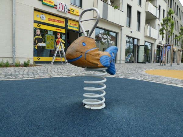 Spiel Bau Spielplatz Federwipper Fisch